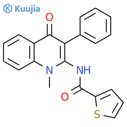 N-(1-methyl-4-oxo-3-phenyl-1,4-dihydroquinolin-2-yl)thiophene-2-carboxamide structure