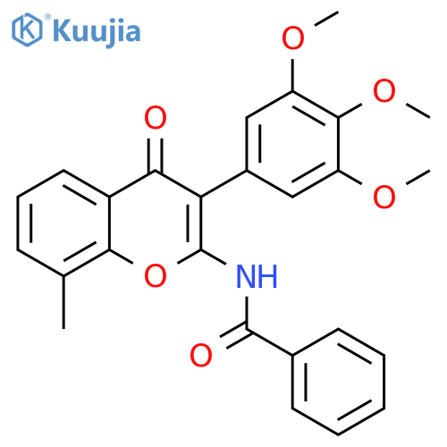 N-8-methyl-4-oxo-3-(3,4,5-trimethoxyphenyl)-4H-chromen-2-ylbenzamide structure