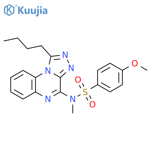 N-{1-butyl-1,2,4triazolo4,3-aquinoxalin-4-yl}-4-methoxy-N-methylbenzene-1-sulfonamide structure