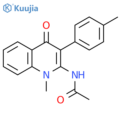 N-1-methyl-3-(4-methylphenyl)-4-oxo-1,4-dihydroquinolin-2-ylacetamide structure