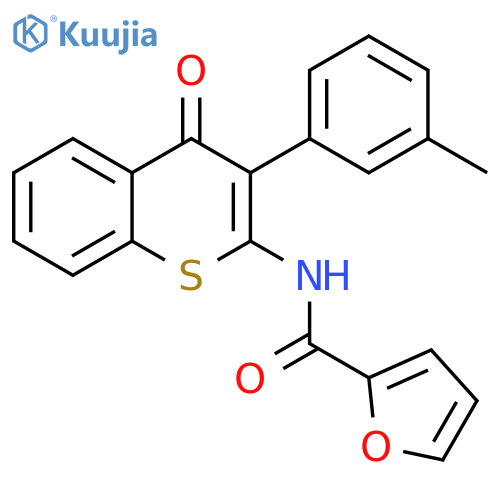 N-3-(3-methylphenyl)-4-oxo-4H-thiochromen-2-ylfuran-2-carboxamide structure