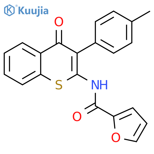 N-3-(4-methylphenyl)-4-oxo-4H-thiochromen-2-ylfuran-2-carboxamide structure