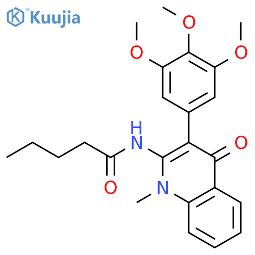 N-1-methyl-4-oxo-3-(3,4,5-trimethoxyphenyl)-1,4-dihydroquinolin-2-ylpentanamide structure
