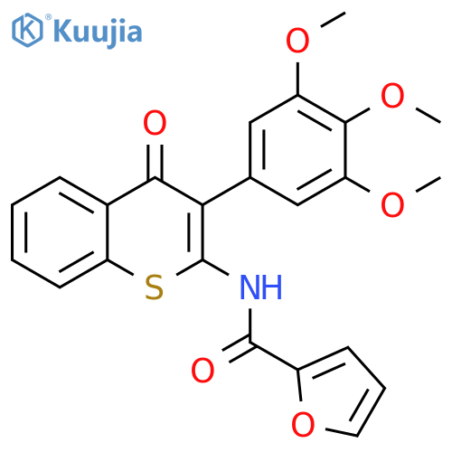 N-4-oxo-3-(3,4,5-trimethoxyphenyl)-4H-thiochromen-2-ylfuran-2-carboxamide structure