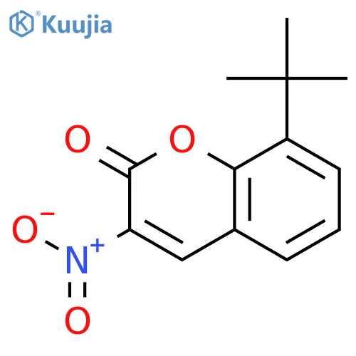 2H-1-Benzopyran-2-one, 8-(1,1-dimethylethyl)-3-nitro- structure