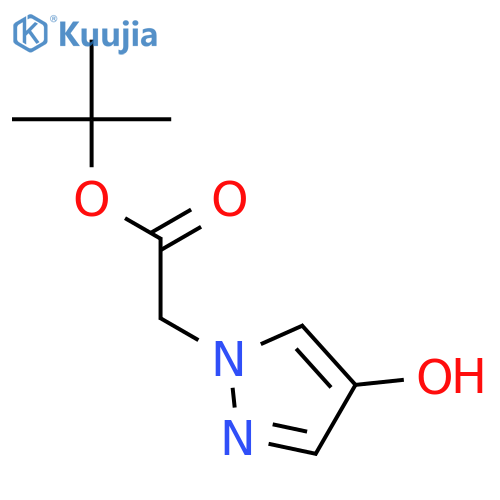 tert-butyl 2-(4-hydroxy-1H-pyrazol-1-yl)acetate structure