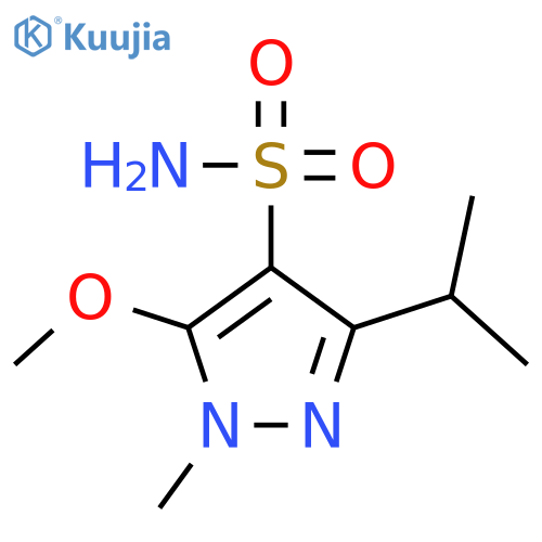 1H-Pyrazole-4-sulfonamide, 5-methoxy-1-methyl-3-(1-methylethyl)- structure