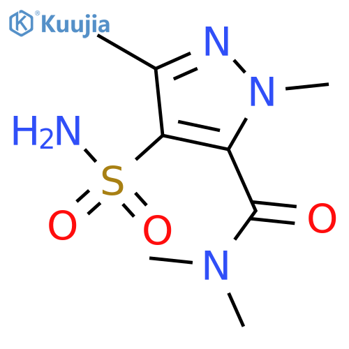 1H-Pyrazole-5-carboxamide, 4-(aminosulfonyl)-N,N,1,3-tetramethyl- structure