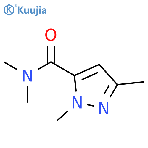 N,N,1,3-tetramethyl-1H-pyrazole-5-carboxamide structure