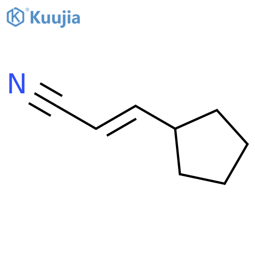 2-Propenenitrile, 3-cyclopentyl-, (2Z)- structure