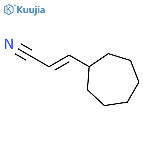 2-Propenenitrile, 3-cycloheptyl-, (2E)- structure