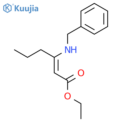 2-Hexenoic acid, 3-[(phenylmethyl)amino]-, ethyl ester, (2Z)- structure
