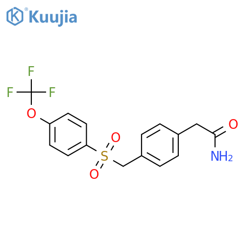Benzeneacetamide, 4-[[[4-(trifluoromethoxy)phenyl]sulfonyl]methyl]- structure