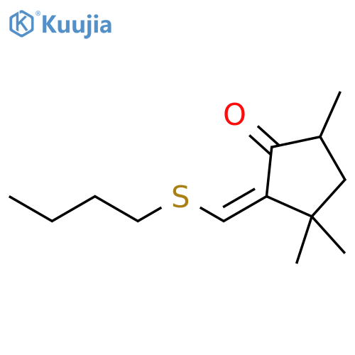 Cyclopentanone, 2-[(butylthio)methylene]-3,3,5-trimethyl-, (Z)- structure