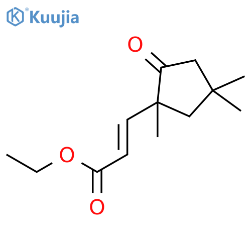 2-Propenoic acid, 3-(1,4,4-trimethyl-2-oxocyclopentyl)-, ethyl ester structure