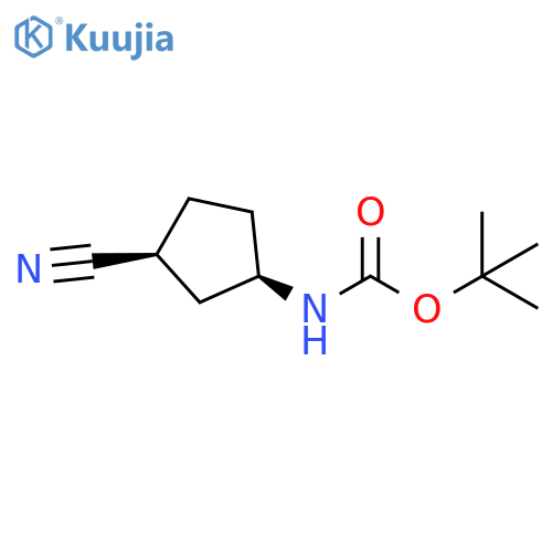Carbamic acid,[(1R,3S)-3-cyanocyclopentyl]-, 1,1-dimethylethyl ester,rel- structure