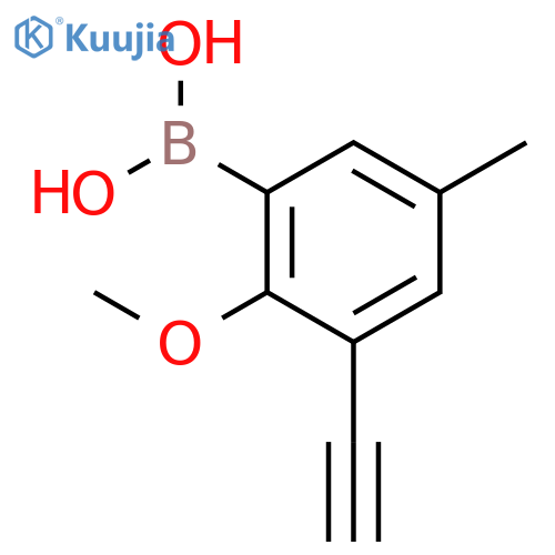 Boronic acid, (3-ethynyl-2-methoxy-5-methylphenyl)- structure