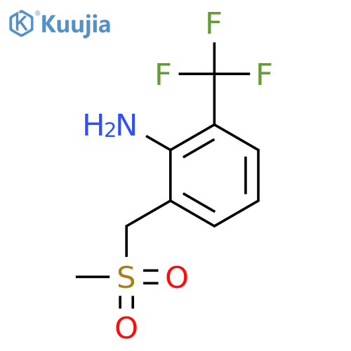 Benzenamine, 2-[(methylsulfonyl)methyl]-6-(trifluoromethyl)- structure