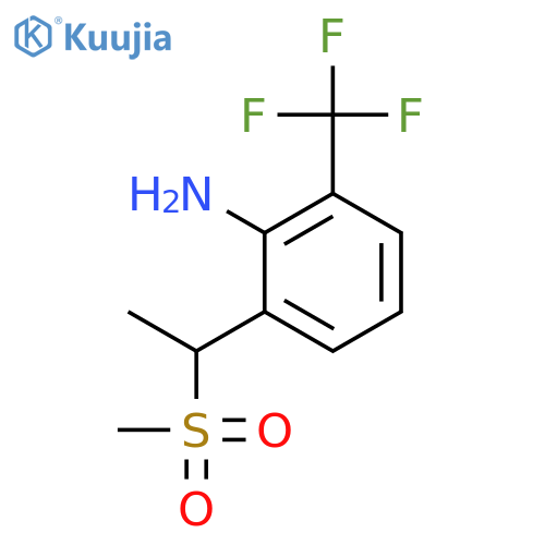 Benzenamine, 2-[1-(methylsulfonyl)ethyl]-6-(trifluoromethyl)- structure