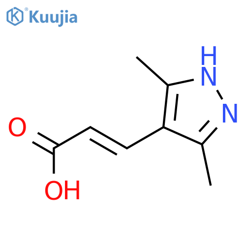(2E)-3-(3,5-Dimethyl-1H-pyrazol-4-yl)acrylic acid structure