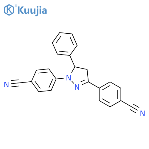 Benzonitrile, 4,4'-(4,5-dihydro-5-phenyl-1H-pyrazole-1,3-diyl)bis- structure