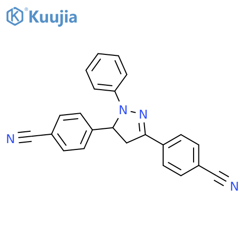 Benzonitrile, 4,4'-(4,5-dihydro-1-phenyl-1H-pyrazole-3,5-diyl)bis- structure