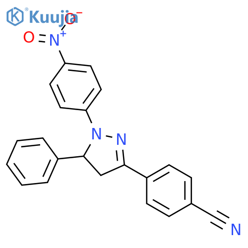 Benzonitrile, 4-[4,5-dihydro-1-(4-nitrophenyl)-5-phenyl-1H-pyrazol-3-yl]- structure