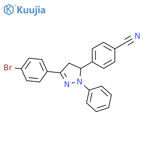 Benzonitrile, 4-[3-(4-bromophenyl)-4,5-dihydro-1-phenyl-1H-pyrazol-5-yl]- structure