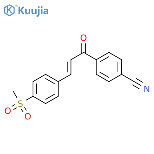 Benzonitrile, 4-[3-[4-(methylsulfonyl)phenyl]-1-oxo-2-propenyl]- structure