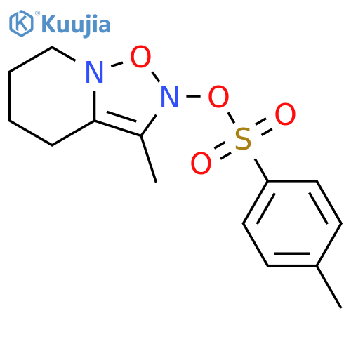 Benzenesulfonic acid, 4-methyl-, 4,5,6,7-tetrahydro-3-methyl-2H-[1,2,5]oxadiazolo[2,3-a]pyridin-2-yl ester structure