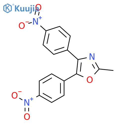 Oxazole, 2-methyl-4,5-bis(4-nitrophenyl)- structure