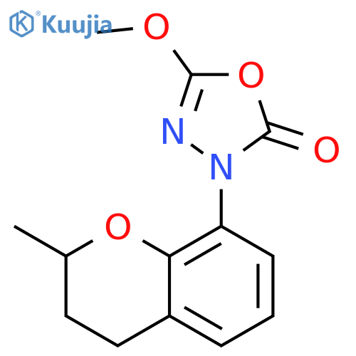 1,3,4-Oxadiazol-2(3H)-one, 3-(3,4-dihydro-2-methyl-2H-1-benzopyran-8-yl)-5-methoxy- structure