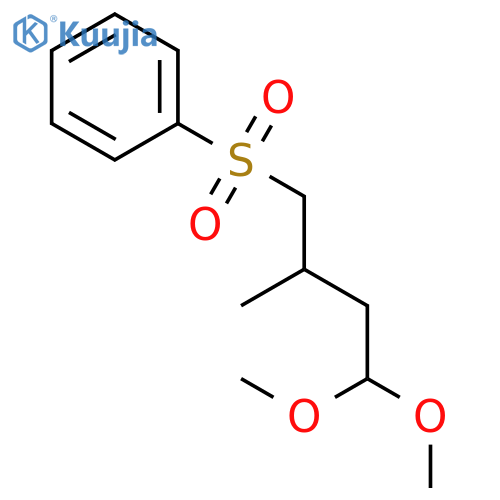 Benzene, [(4,4-dimethoxy-2-methylbutyl)sulfonyl]- structure