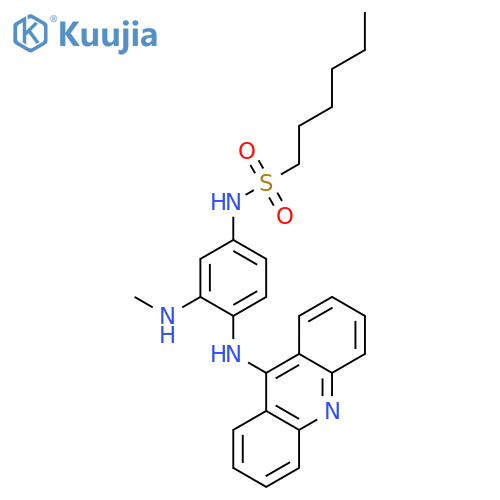1-Hexanesulfonamide, N-[4-(9-acridinylamino)-3-(methylamino)phenyl]- structure