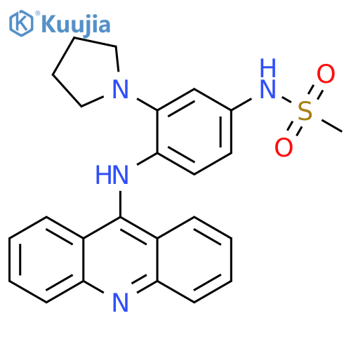 Methanesulfonamide, N-[4-(9-acridinylamino)-3-(1-pyrrolidinyl)phenyl]- structure