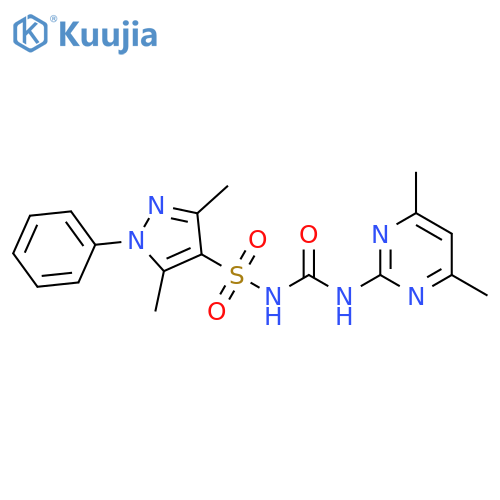 1H-Pyrazole-4-sulfonamide, N-[[(4,6-dimethyl-2-pyrimidinyl)amino]carbonyl]-3,5-dimethyl-1-phenyl- structure