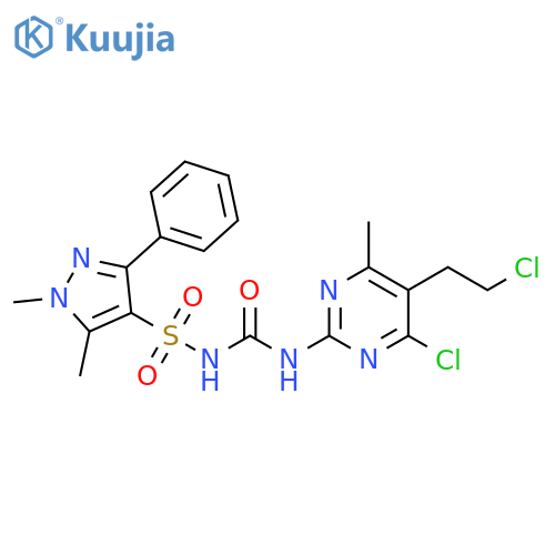 1H-Pyrazole-4-sulfonamide,N-[[[4-chloro-5-(2-chloroethyl)-6-methyl-2-pyrimidinyl]amino]carbonyl]-1,5-dimethyl-3-phenyl- structure