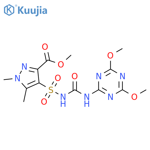1H-Pyrazole-3-carboxylic acid, 4-[[[[(4,6-dimethoxy-1,3,5-triazin-2-yl)amino]carbonyl]amino]sulfonyl]-1,5-dimethyl-, methyl ester structure