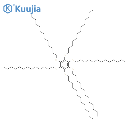 Benzene, hexakis(tridecylthio)- structure