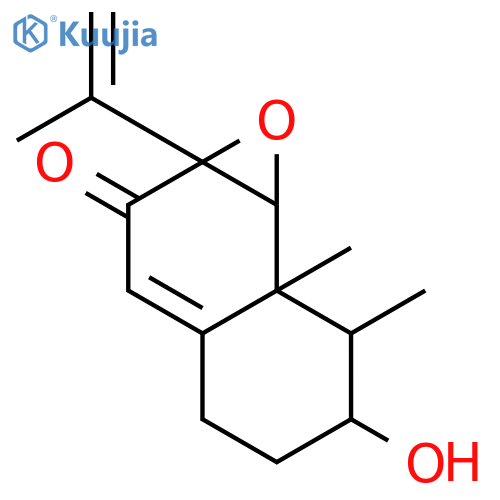 (1aR,6R,7R,7aR,7bR)-6-hydroxy-7,7a-dimethyl-1a-(prop-1-en-2-yl)-4,5,6,7,7a,7b-hexahydronaphtho[1,2-b]oxiren-2(1aH)-one structure