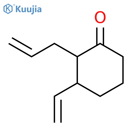 Cyclohexanone, 3-ethenyl-2-(2-propenyl)- structure