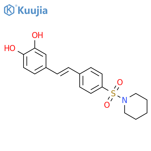 PIPERIDINE, 1-[[4-[2-(3,4-DIHYDROXYPHENYL)ETHENYL]PHENYL]SULFONYL]- structure