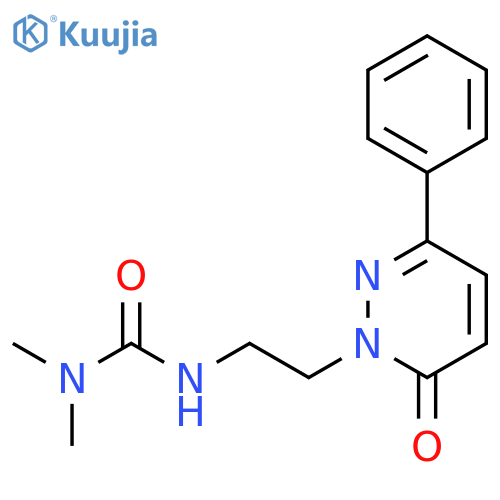 Urea, N,N-dimethyl-N'-[2-(6-oxo-3-phenyl-1(6H)-pyridazinyl)ethyl]- structure