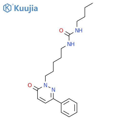 Urea, N-butyl-N'-[5-(6-oxo-3-phenyl-1(6H)-pyridazinyl)pentyl]- structure