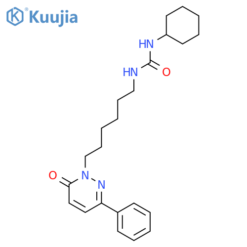 Urea, N-cyclohexyl-N'-[6-(6-oxo-3-phenyl-1(6H)-pyridazinyl)hexyl]- structure