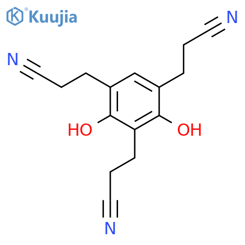 1,3,5-Benzenetripropanenitrile, 2,4-dihydroxy- structure
