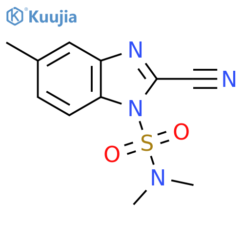 1H-Benzimidazole-1-sulfonamide, 2-cyano-N,N,5-trimethyl- structure