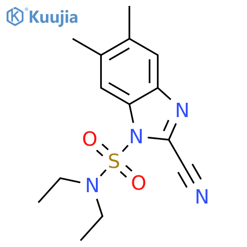 1H-Benzimidazole-1-sulfonamide, 2-cyano-N,N-diethyl-5,6-dimethyl- structure