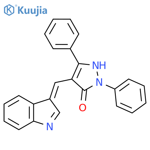 4-(Indol-3-ylmethylene)-1,3-diphenyl-2-pyrazolin-5-one structure