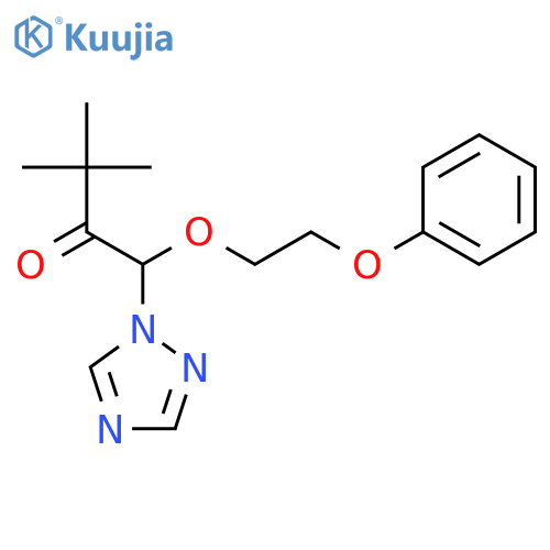 2-Butanone, 3,3-dimethyl-1-(2-phenoxyethoxy)-1-(1H-1,2,4-triazol-1-yl)- structure